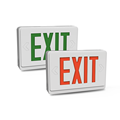 Double Sided Ceiling-Mounted Solar-Powered LED Emergency Exit Sign with Battery Backup1
