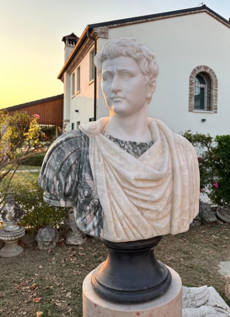Exquisitely Sculpted Marble Classical Male Bust​