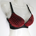 Handmade Rivets Bra Spike Studded Bra for Belly Dance Costumes1