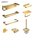Low Price 304 Stainless Steel Brushed Gold Bathroom Accessories Set1