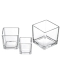 Hot sale Custom 75ml 135ml 180ml 11oz Square Transparent Glass Candle Holder Glass Candle Jar with Bamboo Lid1