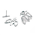 Stainless Steel Creative Flower Earrings - Personality Hollow Titanium Steel Earrings1