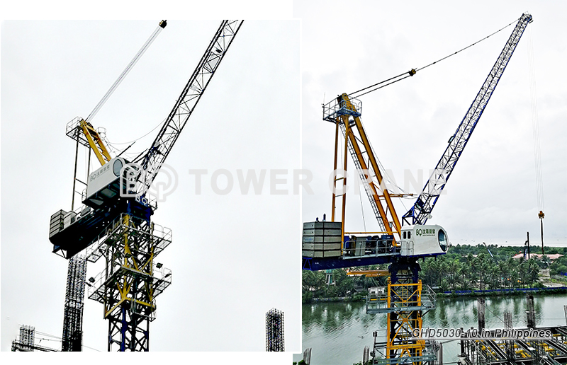 Luffing Tower Crane GHD5030-10 in Philippines