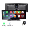 10.26 Inch GPS Navigation with Android Auto and CarPlay, 1080P Dual Recording DVR Monitor1