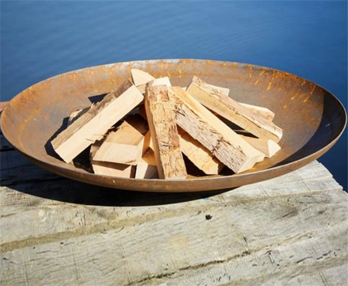 large round fire pit