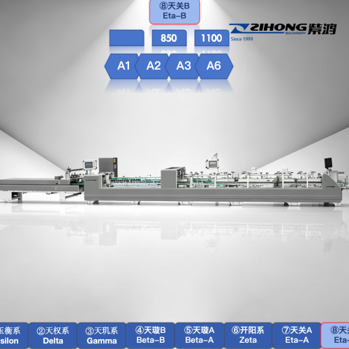شركة ZIHONG MACHINERY تطلق آلة لصق مجلدات الكرتون الأوتوماتيكية ZH وسلسلة معدات معالجة الكرتون الكاملة