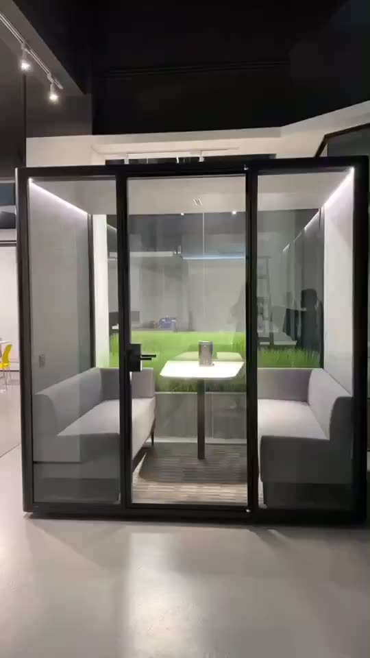 Modern design soundproof office phone booth /office meeting booth/office meeting pod with table1