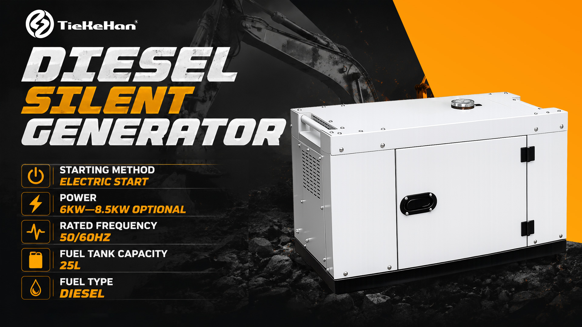 Generador diésel silencioso TKH7500Eis,TKH8500Eis,TKH10000Eis