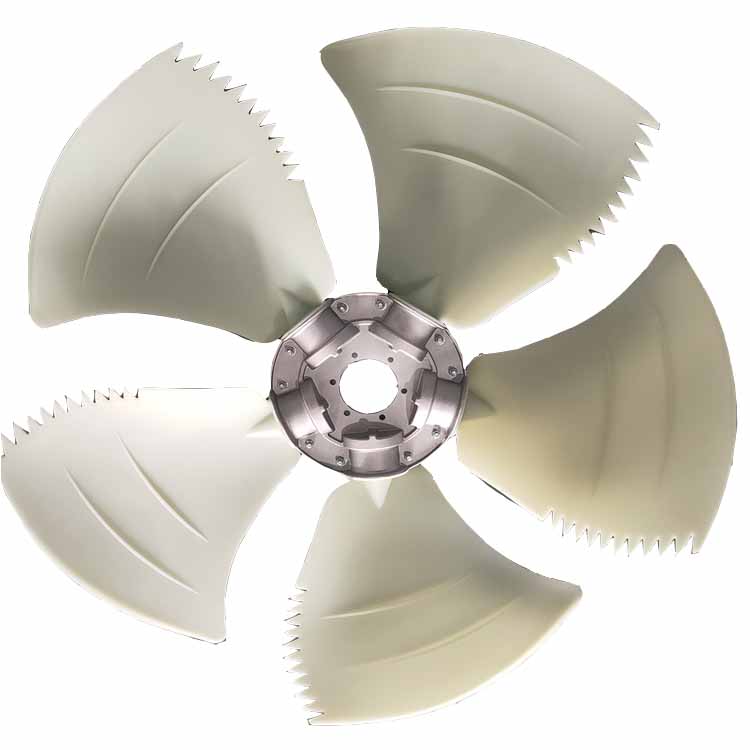 5 wings axial fan impeller plastic fan blades nylon fan for HVAC