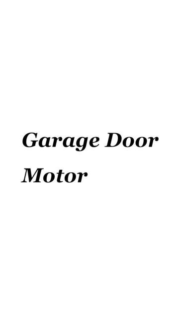 Garage Door Motor