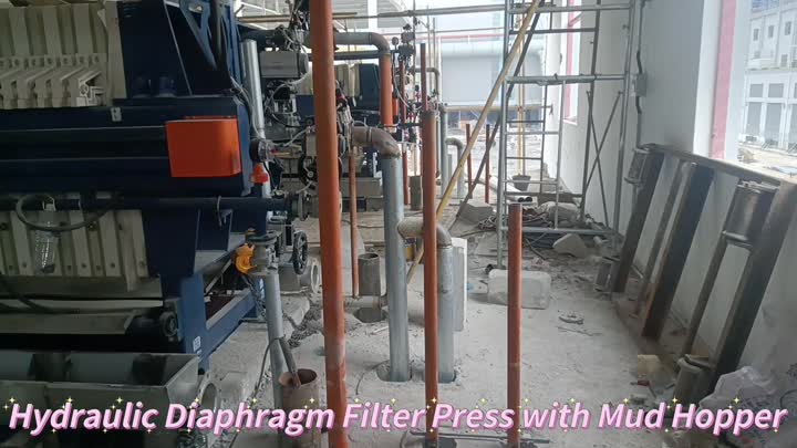 Hydraulic Diaphragm Filter Press with Mud Hopper