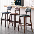 Comfortable High Back Leather High Barstools1