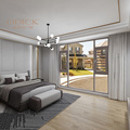 Facedes Termal Break Alluminio Casement Finestre con finestra integrata per blinds per Villa1