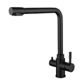 Black Modern Kitchen Faucet with Purification Switch for Hot and Cold Water1