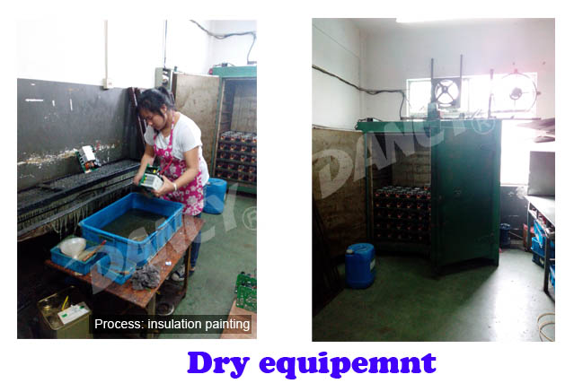 Dry equipement and insulating layer process 