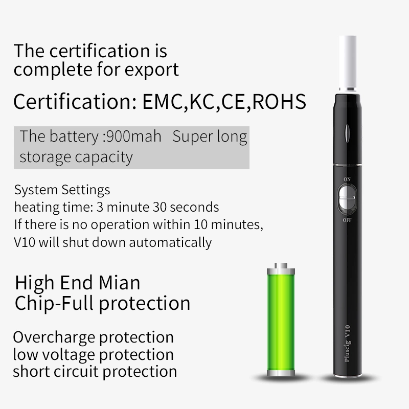 Japonya Hottset Firotina Pluscig V10 Cixareya Elektronîkî Stick