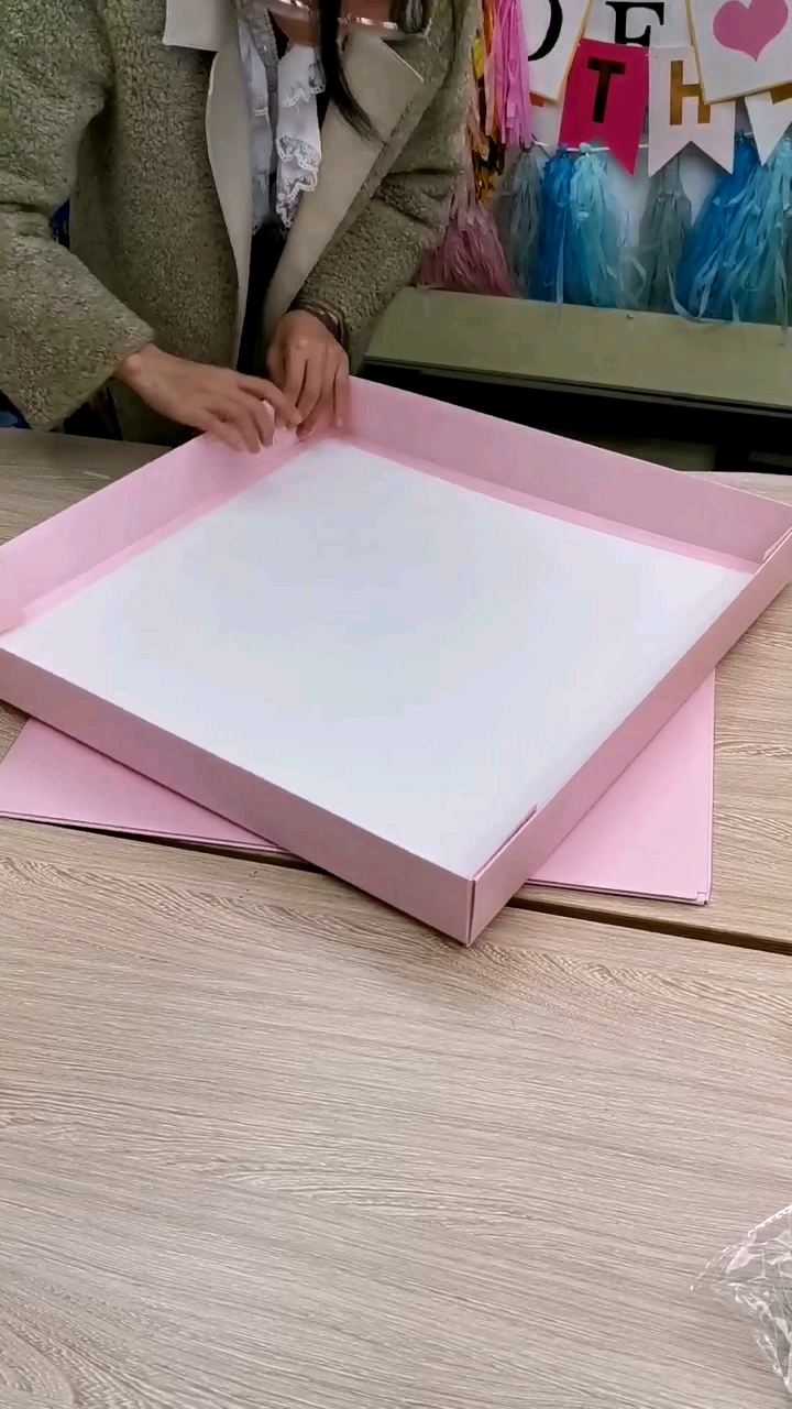 Φύλο αποκαλύπτουν κουτί έκπληξη κουτί με ροζ και μπλε λατέξ μπαλόνια πάρτι διακόσμηση έκπληξη χαρτί κουτί1