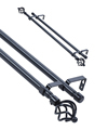 Metal Double Curtain Rod with 2 Brackets (No Rings)1