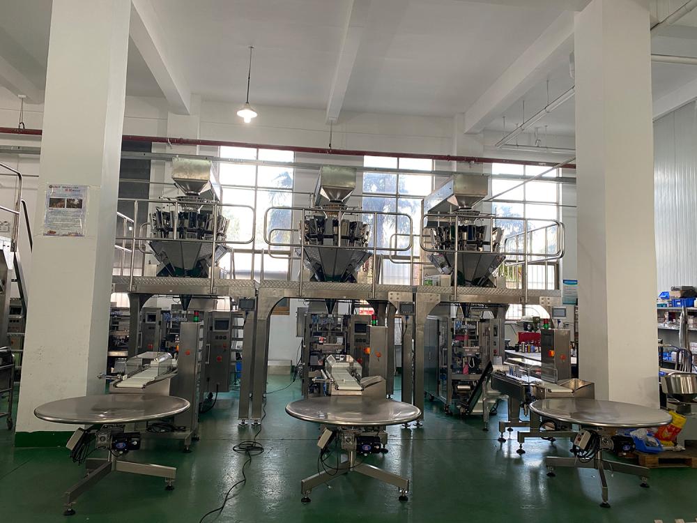 three sets of vertical packaging machines