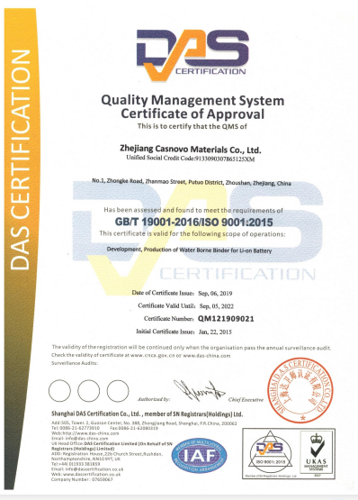 Quality Management SystemCertificate of Approval