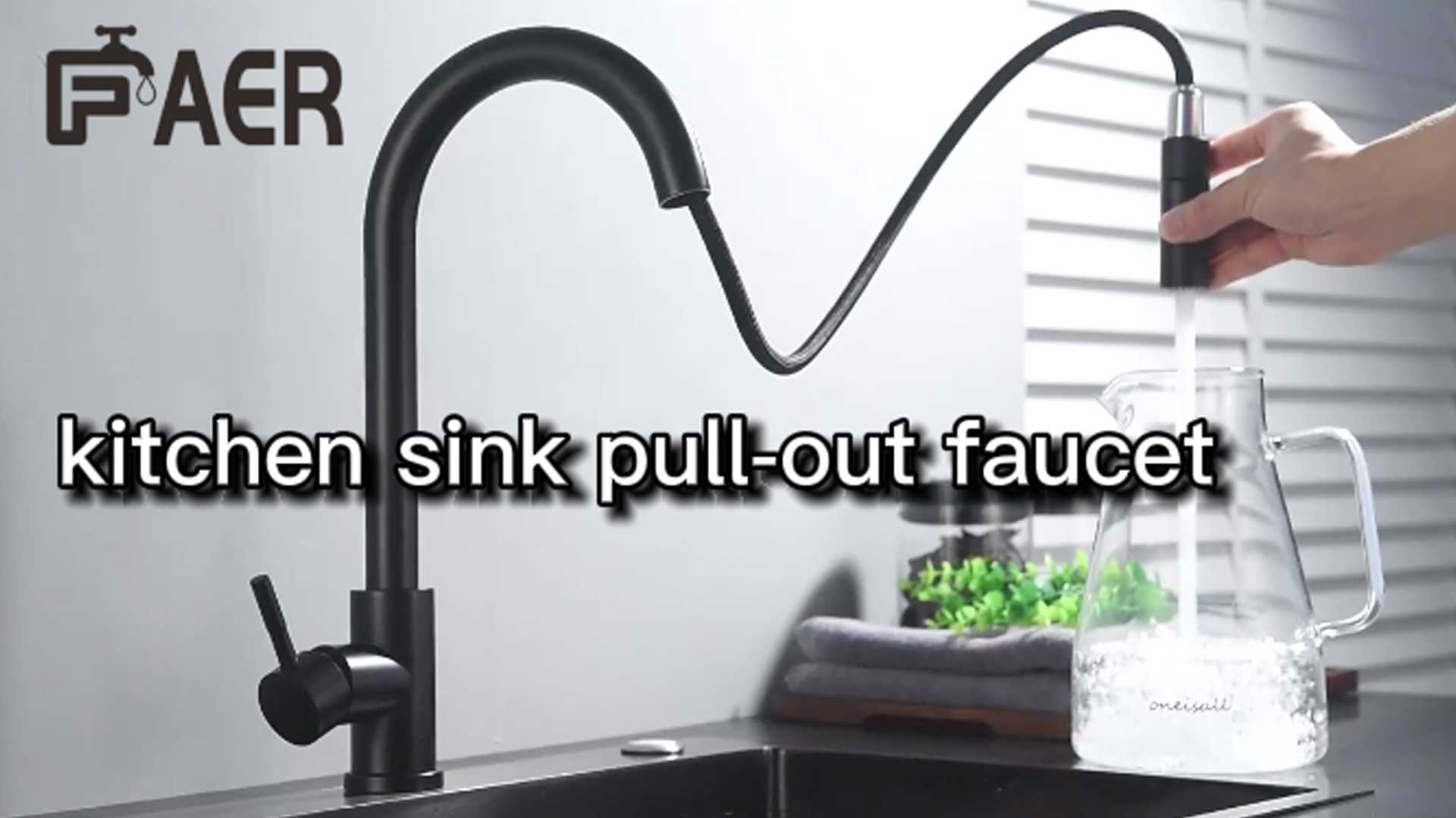 Kitchen faucet with sink pull-out  1