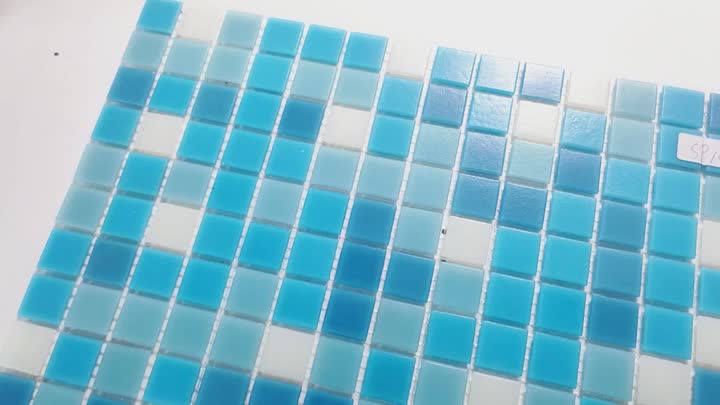 Mixed Blue Glass Mosaic