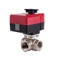 1/2\" to 1 1/4\" Automatic 3-Way 230V/24V AC/DC Water Electric Brass Motorized Ball Valve1