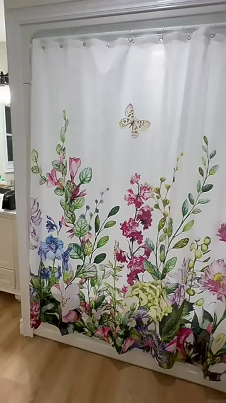 Polyester hotel shower curtain for bathroom