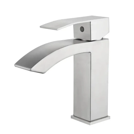 6101 Modern Single Handle Deck Mount 304 Stainless Steel Bathroom Basin Faucet1