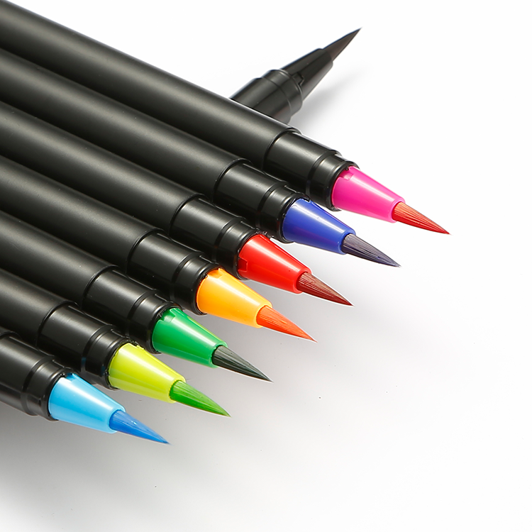 Seamiart 24+2 Soft flexible Flexible Real Agua Marcadores de punta de pincel de agua Pen Pen Pen Pen Pen para colorante para adultos Calligraphy Pen1