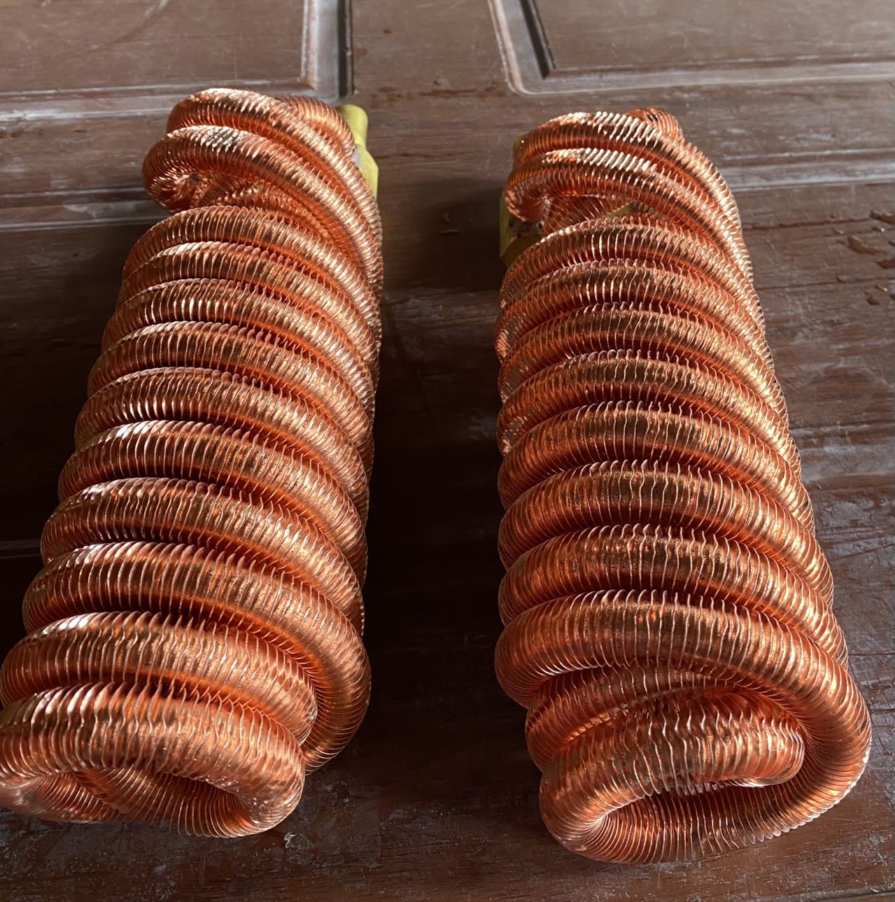 Bobina de tubo com aletas de cobre