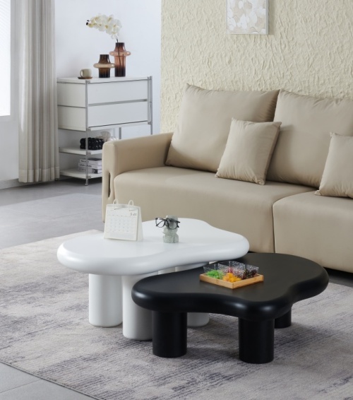 Elegante mesa de centro de nube Nimbus establecida para vivir