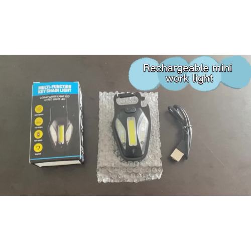 USB USB portable extérieur Mini aimant fort porte-clés Light Highlight Cob Cob étanche de randonnée de randonnée1