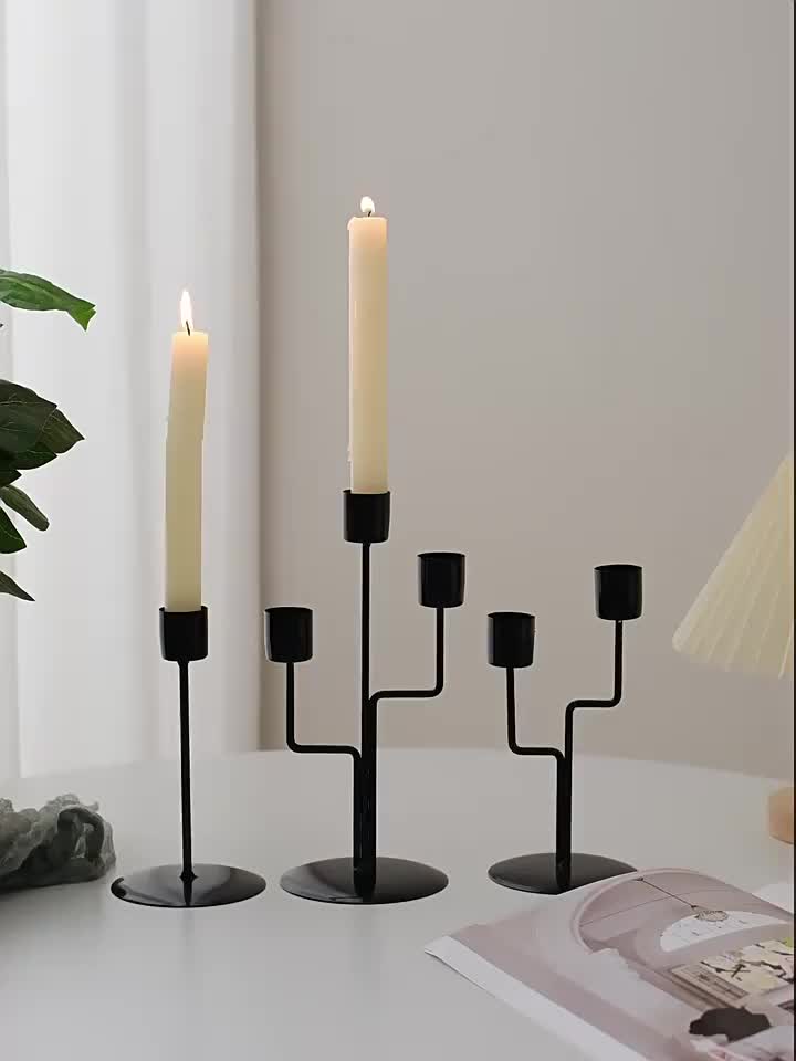 set of candle holder