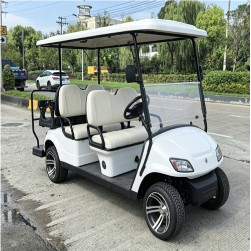 Transporte para locais com emissão zero: carrinho de golfe elétrico ecológico premium oferece transporte silencioso, confortável e com baixo teor de carbono para clubes de golfe e resorts de luxo globais