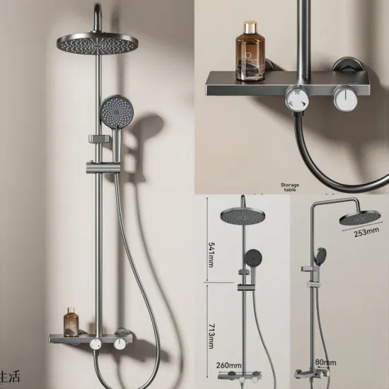 3012 Rain Wall Mount 3 Functions Knob Shower Set for Bathroom1