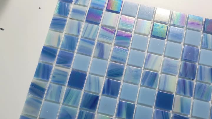 Glitter Iridescent Blue Tiles 