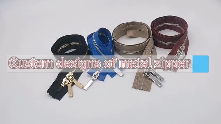 Zíper de metal deslizante duplo