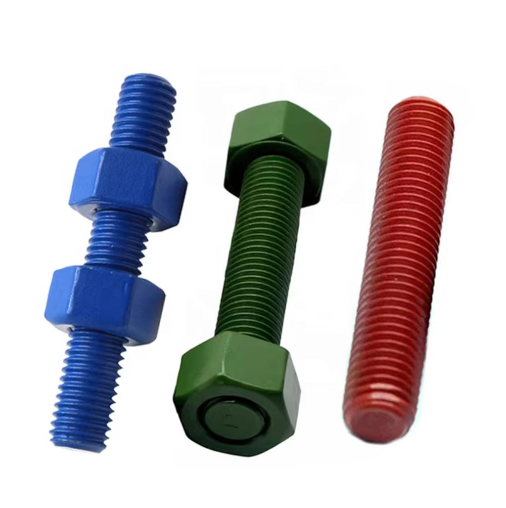 Parafusos de cabeça sextavada DIN 933 931 de alta resistência em aço inoxidável duplex, nylon, titânio B8 B8M