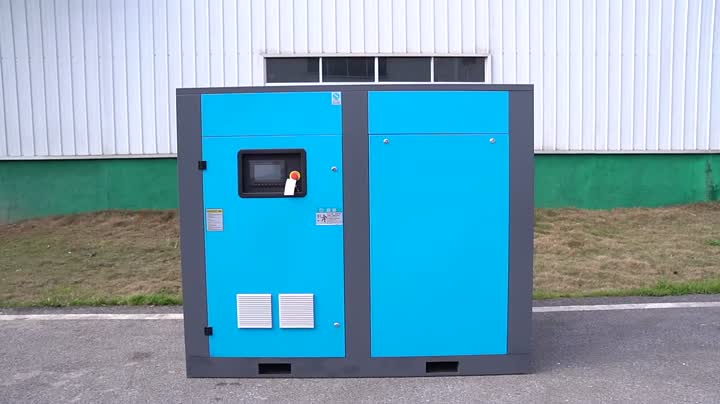75HP PMVSD two stage screw compressor blue