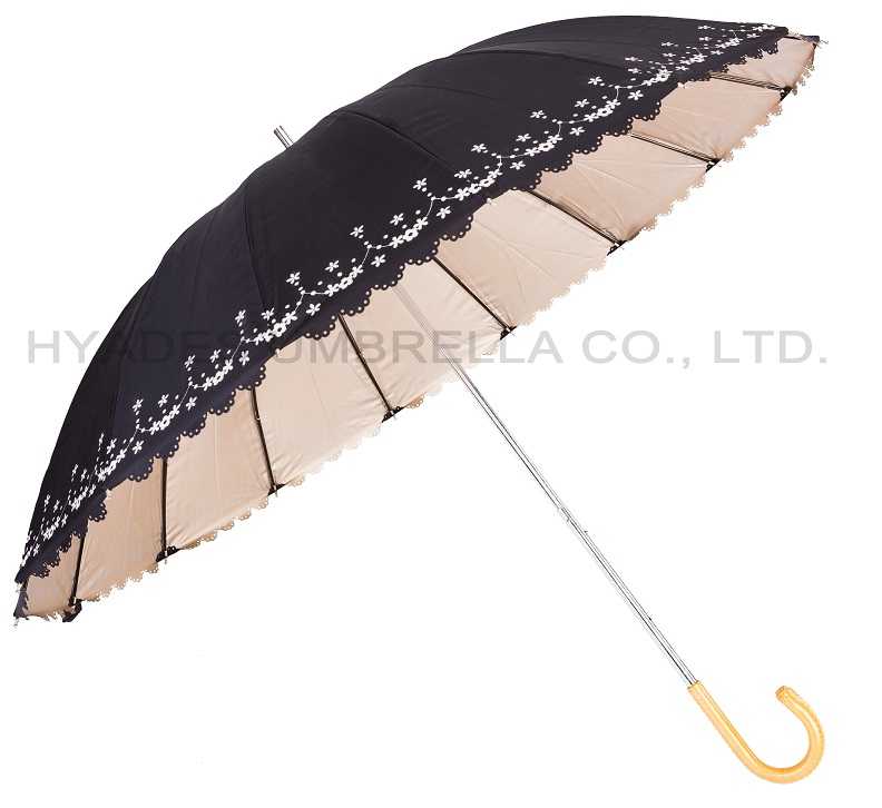 Beautiful Heat-Cut Lace Women's Straight Umbrella