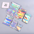 3 side sealed small holographic plastic laser printing zipper hologram bag1