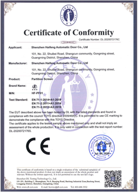 Certificate Of Conformity