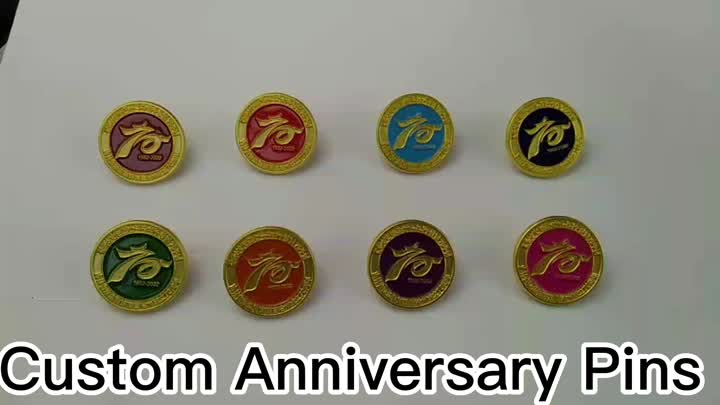 aangepaste jubileumbadge pin