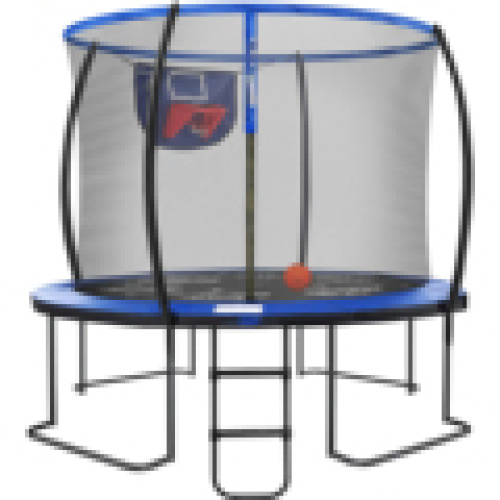 Garden Anti-Fall Trampoline With Safety Fence Children's Trampoline Safety Operting1