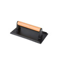 8x4\" Cast Iron Steak Weight, Bacon Meat Press, Burger Press, and Grill Press with Wooden Handle: Premium Cooking Tool for Perfectly Cooked Meats1