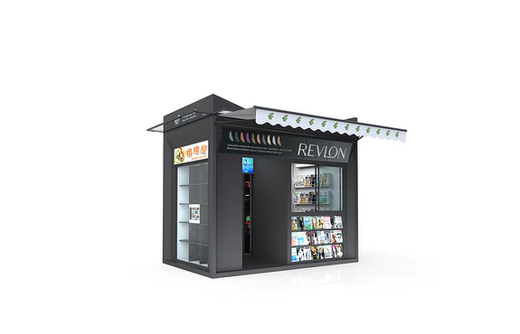 Customized Multi-functional Intelligent Kiosk / Perfab Booth With Vending Machine