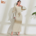 لباس مجلسی ماکسی بلند ابایا آستین گلدوزی شیک ترکیه ای مسلمان 1
