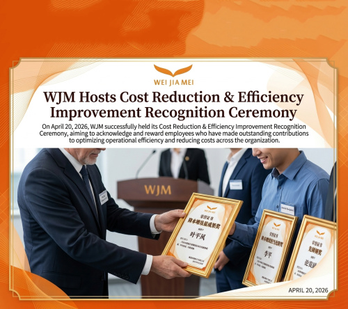 WJM Hosts Cost Reduction & Efficiency Improvement Recognition Ceremony on April 20, 2026