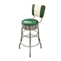 American 1950s Red and White Bar Stool Chair (SP-BS423)1